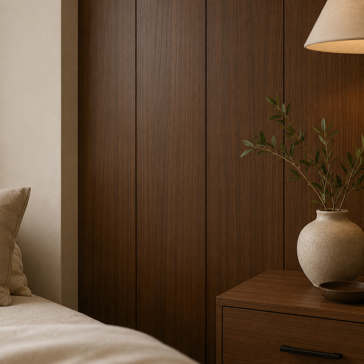 WPC Flat Wall Panels | Indoor | 236cm x 40.5cm | 5 Pack | Walnut